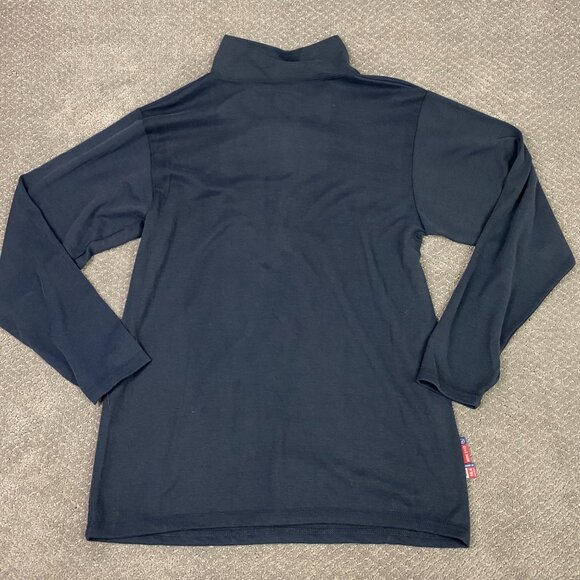 Big Bill FR 1/4 Zip Grid Fleece Pullover Men's Large Navy Quarter 16.4 Arc Rated - Picture 5 of 13